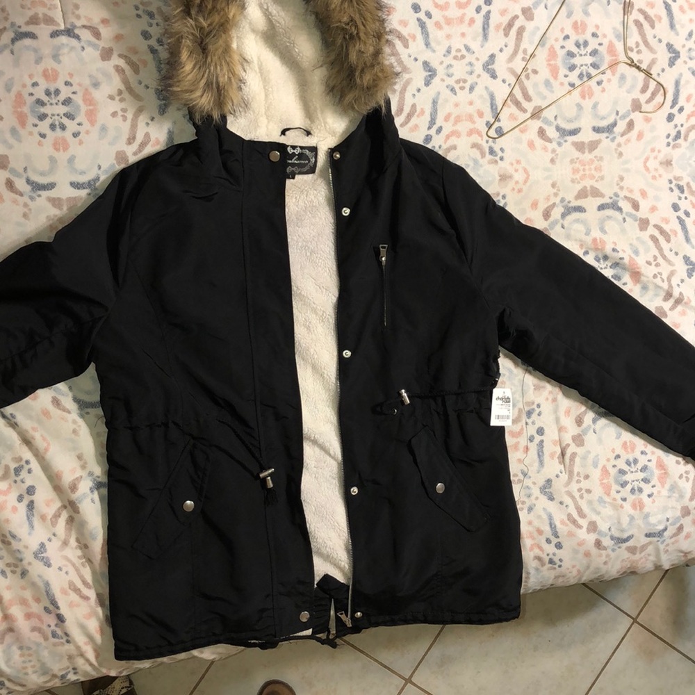 Fur hooded jacket